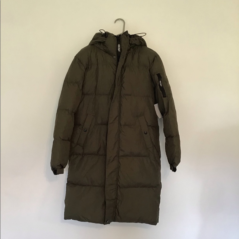 Puffy winter jacket Military Green Women M Brand New with tags